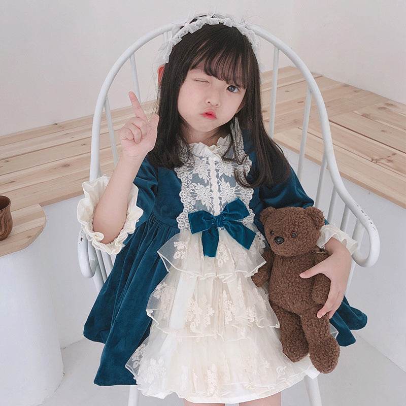 One Year Old Dress Baby Girl Dress Spring Summer Dress Foreign Child Lolita Spanish Girl Princess Dress - Mubimart