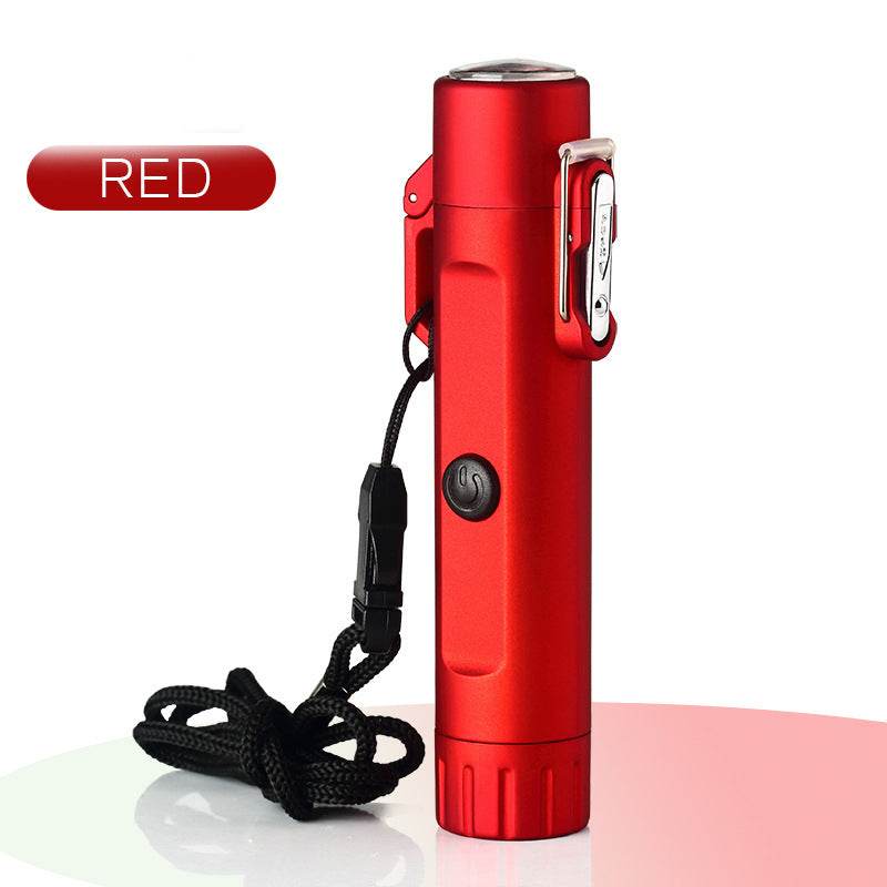 Outdoor Travel Compass Rechargeable Lighter Tube Waterproof Lighter Usb Pulse Lighter - Mubimart