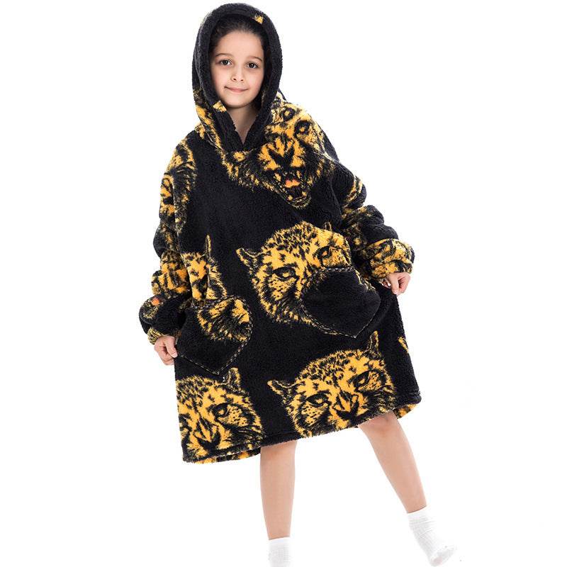 Oversized Thermal Sweatshirt Lazy Sweatshirt Kids - Mubimart