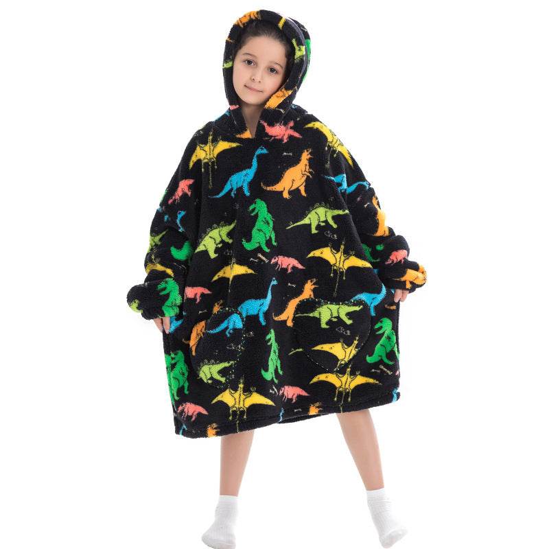Oversized Thermal Sweatshirt Lazy Sweatshirt Kids - Mubimart