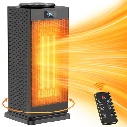 PTC Household Touch Screen Shaking Head Small Heater Vertical Mute - Mubimart