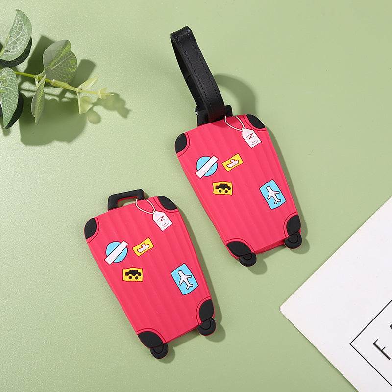 PVC Soft Rubber Silicone Plastic Luggage Tag Tag - Mubimart