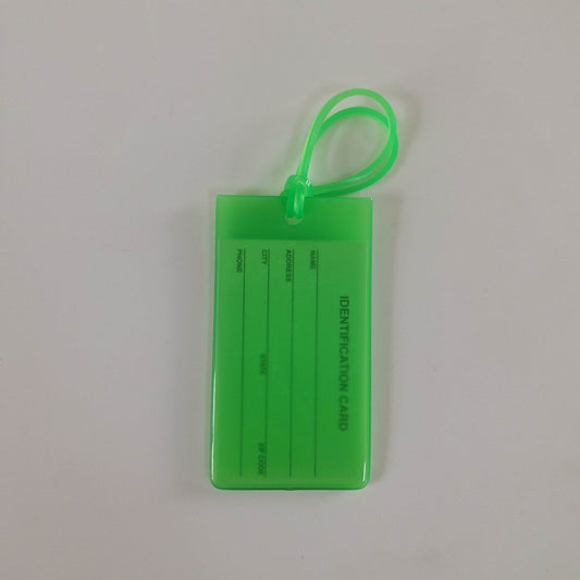 PVC Translucent Fluorescent Color Luggage Tag - Mubimart