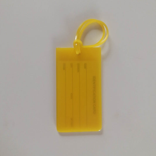 PVC Translucent Fluorescent Color Luggage Tag - Mubimart