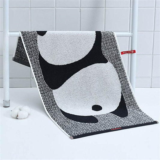 Panda Cartoon Pattern Facecloth Cotton Absorbent - Mubimart