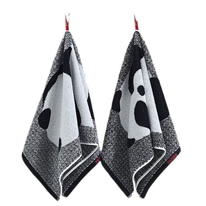 Panda Cartoon Pattern Facecloth Cotton Absorbent - Mubimart
