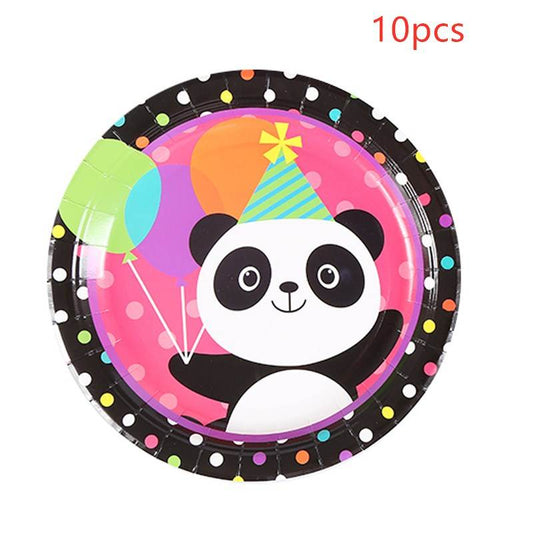 Panda children's birthday holiday party atmosphere supplies - Mubimart