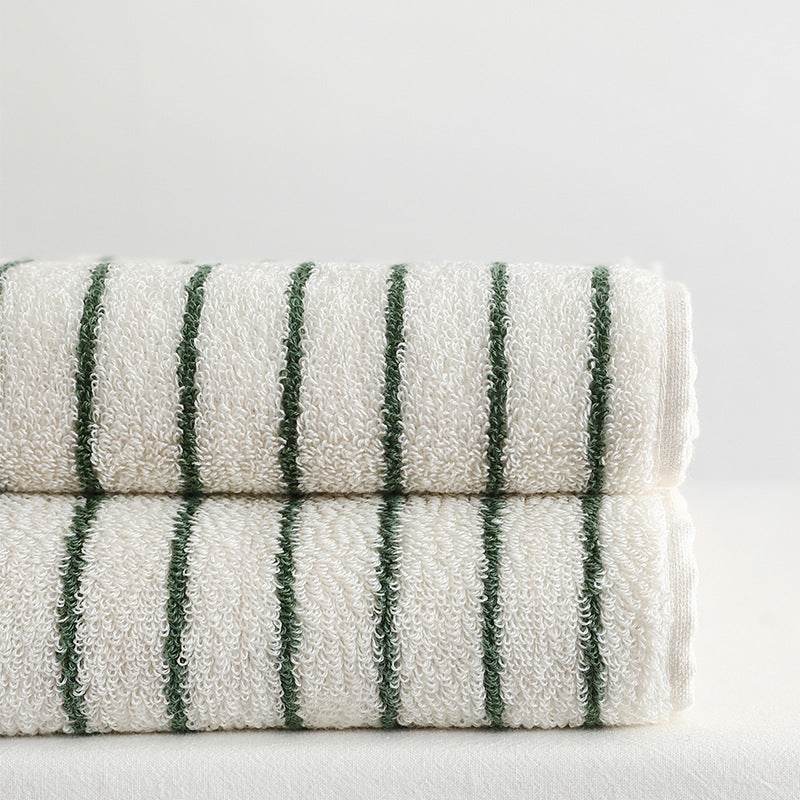 Parent-child Large Rhombus Striped Long-staple Cotton Yarn-dyed Household Towels Bath - Mubimart