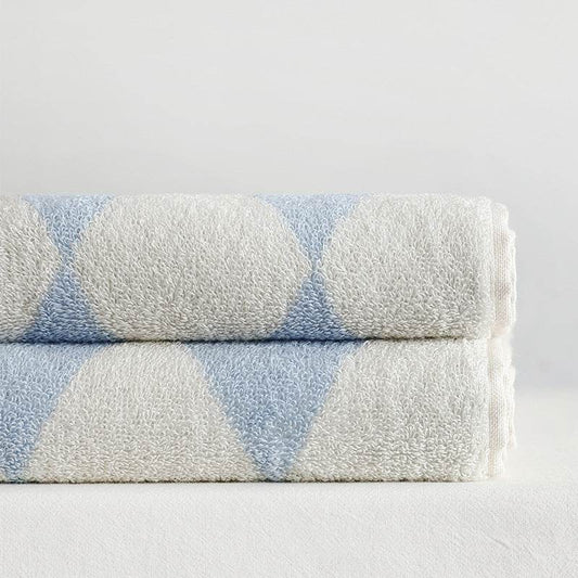 Parent-child Large Rhombus Striped Long-staple Cotton Yarn-dyed Household Towels Bath - Mubimart