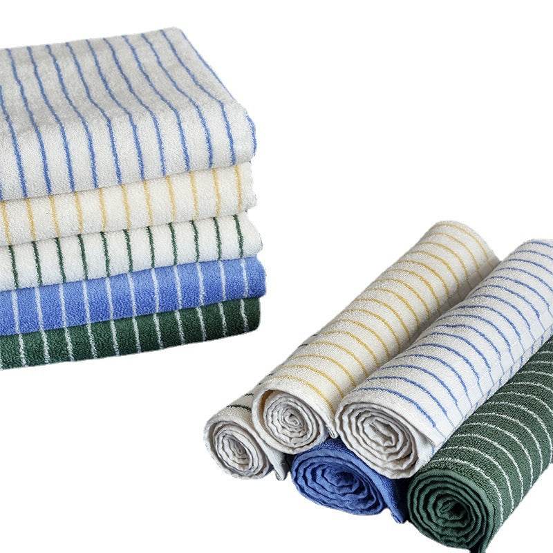 Parent-child Large Rhombus Striped Long-staple Cotton Yarn-dyed Household Towels Bath - Mubimart