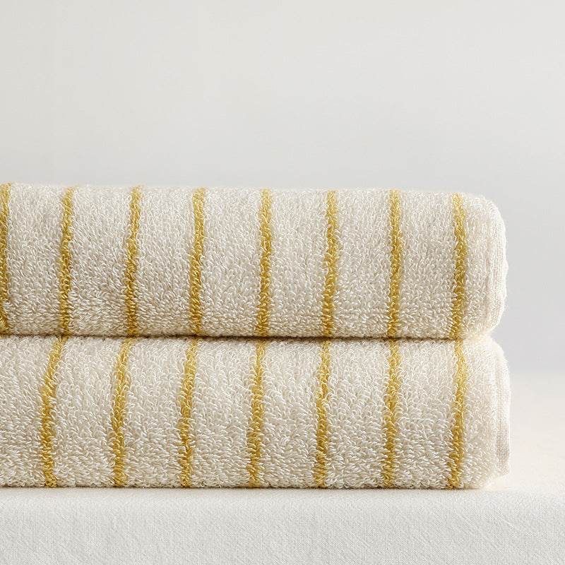 Parent-child Large Rhombus Striped Long-staple Cotton Yarn-dyed Household Towels Bath - Mubimart