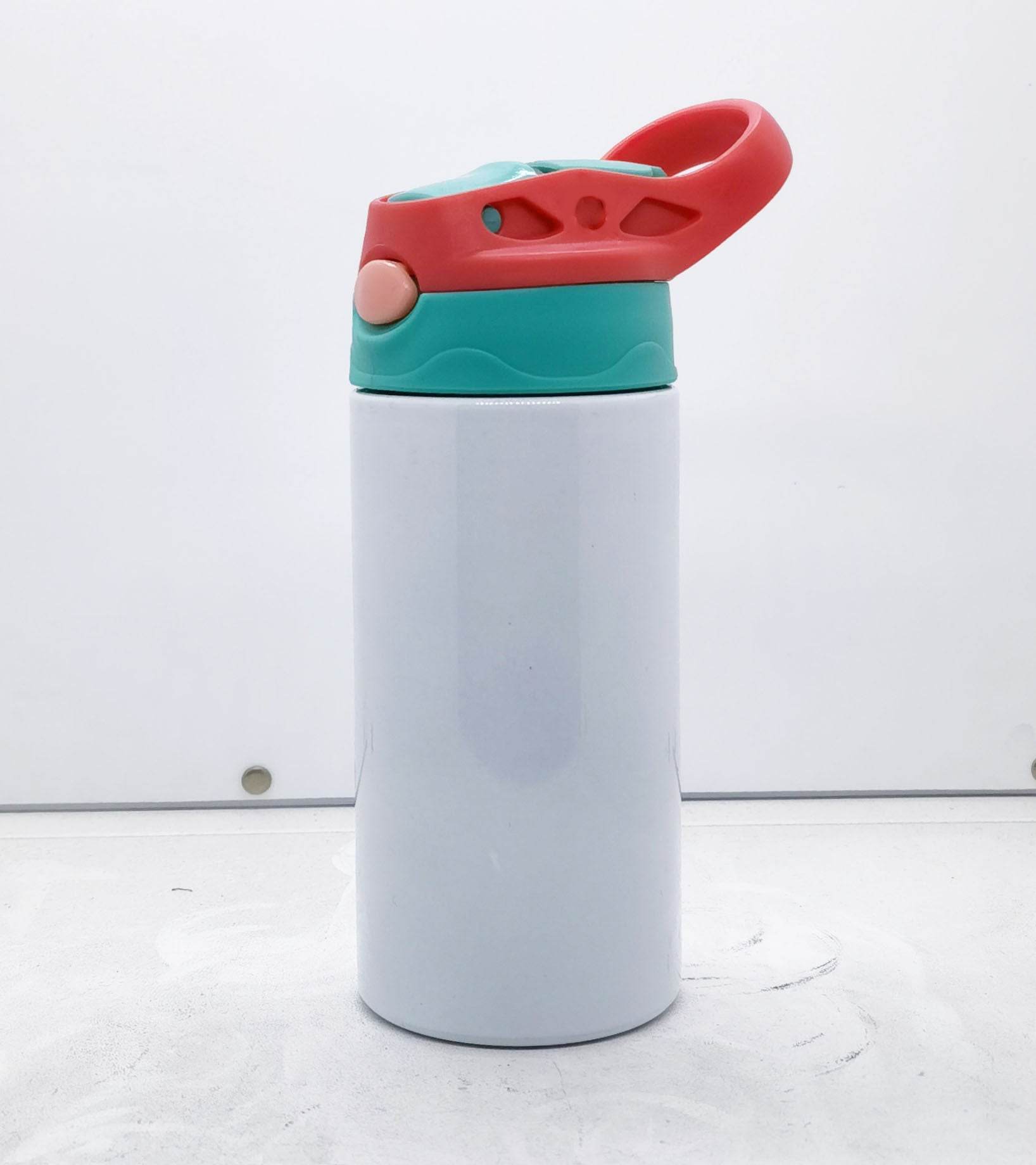 Photo Thermal Transfer Blank Coated Cup 304 Stainless Steel Children's Cups Straw Thermal Insulation Cup - Mubimart