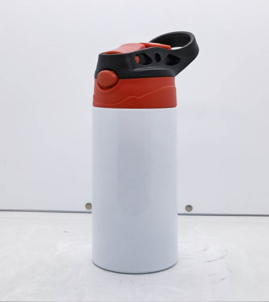 Photo Thermal Transfer Blank Coated Cup 304 Stainless Steel Children's Cups Straw Thermal Insulation Cup - Mubimart