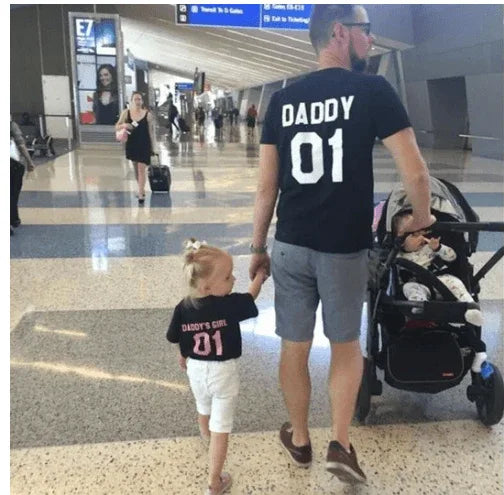 Pink-word-parent-child-family-outfit-Mubimart-5521 - Mubimart