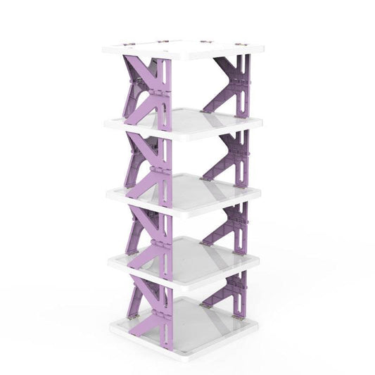 Plastic Installation-free Shoe Rack Storage Shoe Rack Folding Shoe Cabinet - Mubimart