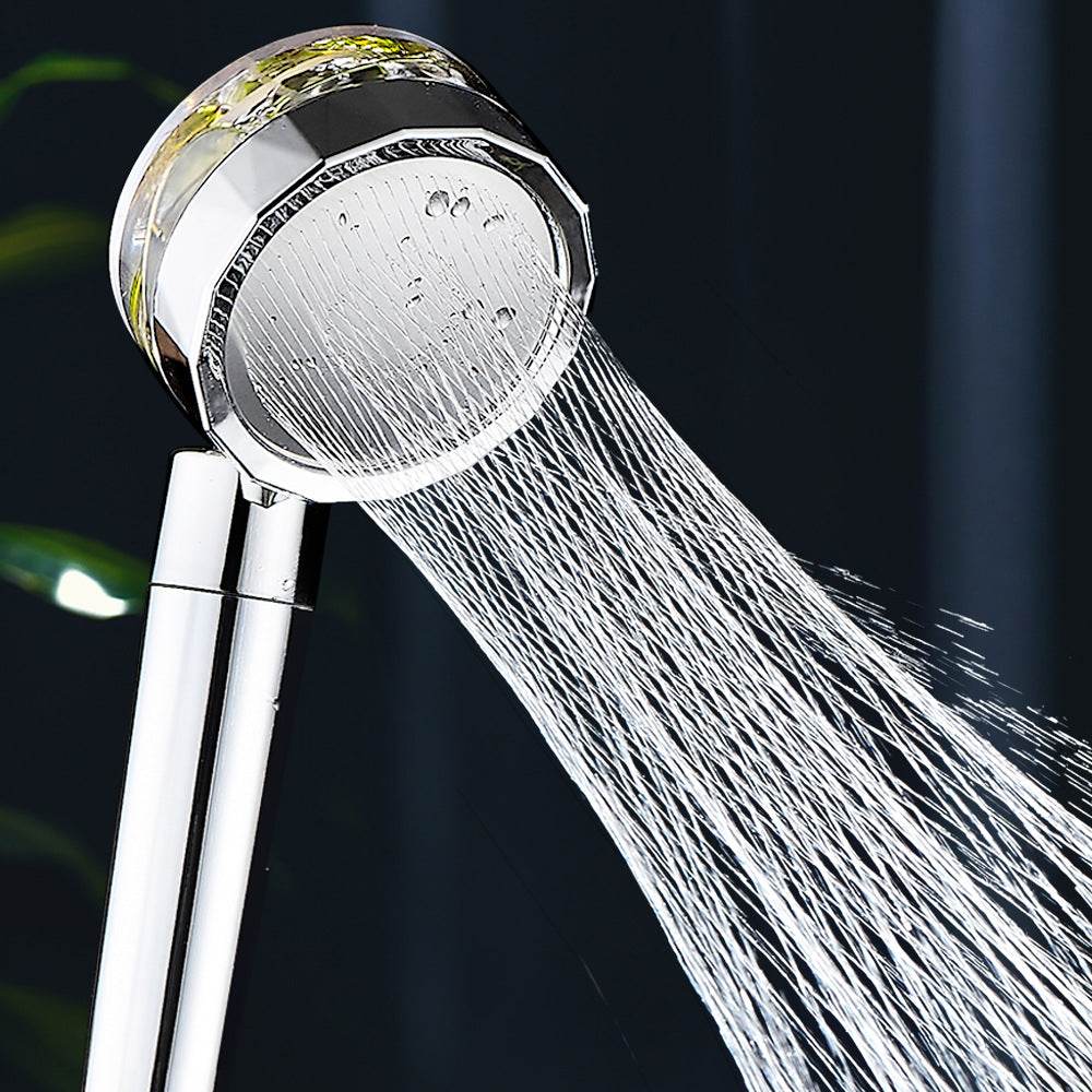 Plastic Round Small Waist Supercharged Shower Head - Mubimart
