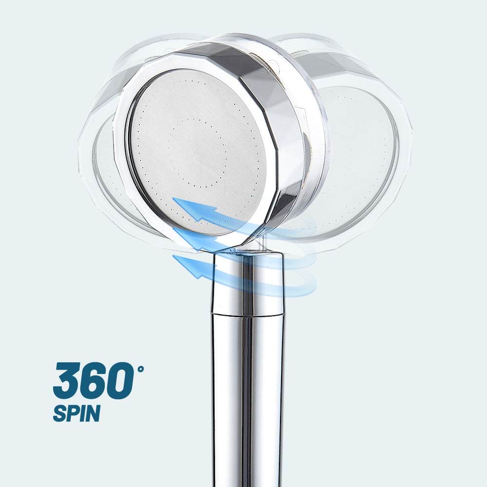 Plastic Round Small Waist Supercharged Shower Head - Mubimart