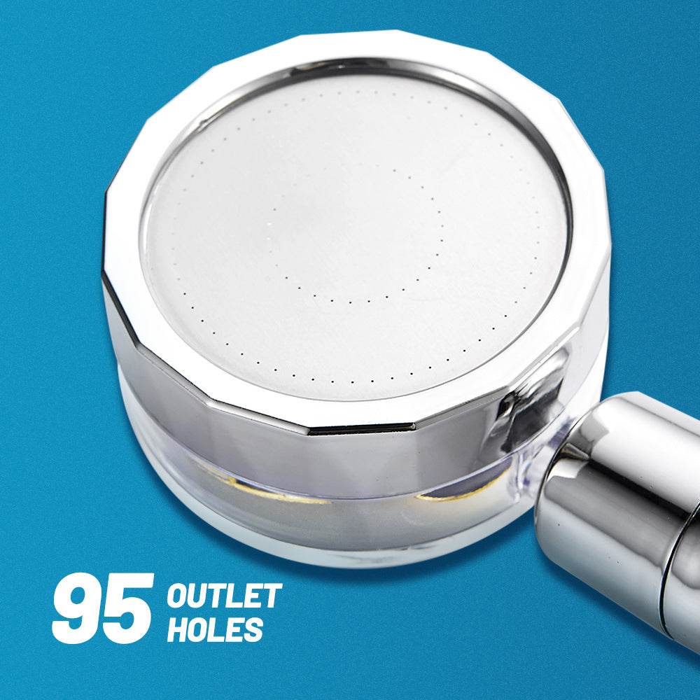 Plastic Round Small Waist Supercharged Shower Head - Mubimart
