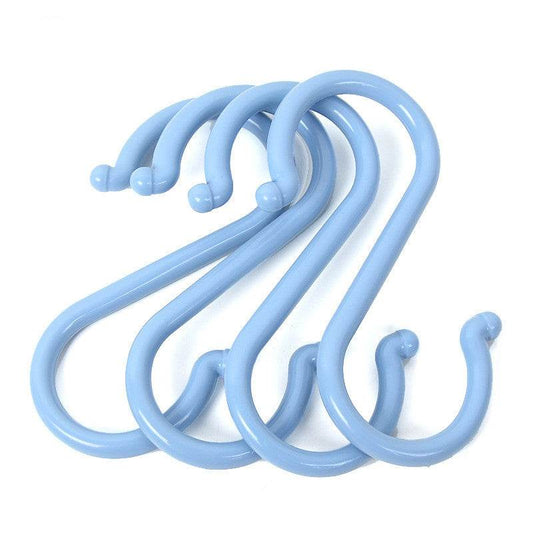 Plastic S-shaped Multifunctional Wardrobe Door Back Hook - Mubimart