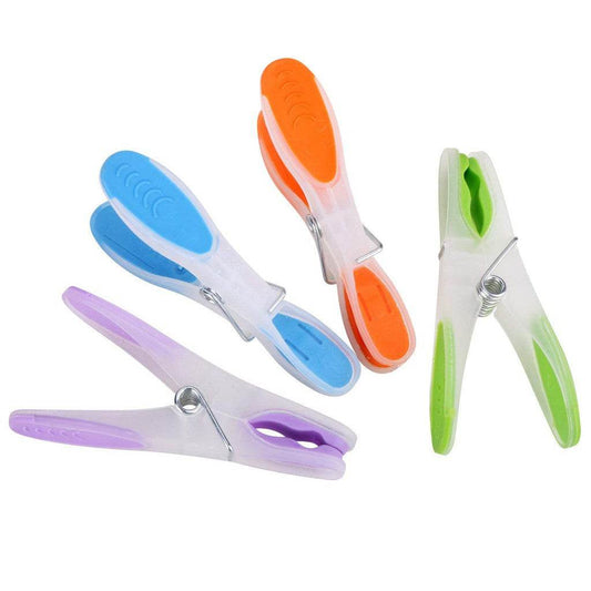 Plastic Two-color Clothespins Clothespins Strong Clothespins 12 Packs - Mubimart