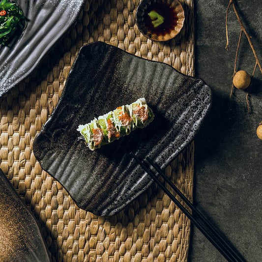 Plate Sushi Flat Plate Creative Household Plate - Mubimart