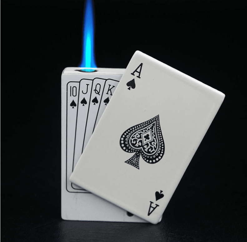 Poker Gas Lighters Poker Lighter Creative Gift Lighter Poker Lighter - Mubimart