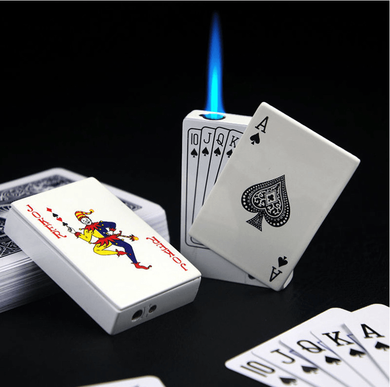 Poker Gas Lighters Poker Lighter Creative Gift Lighter Poker Lighter - Mubimart