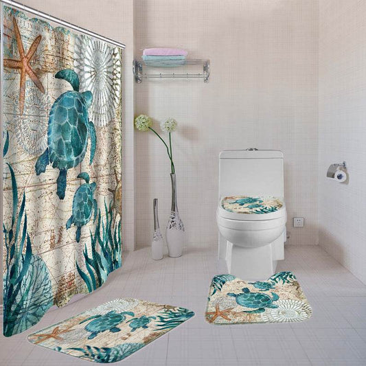 Polyester Waterproof Shower Curtain Partition Curtain - Mubimart