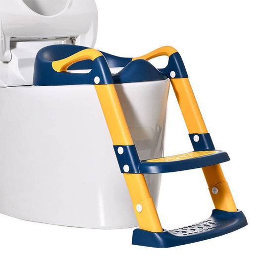 Portable Baby Toilet Ladder Plastic Child Stair Handrail Toilet Seat Auxiliary Children'S Toilet - Mubimart
