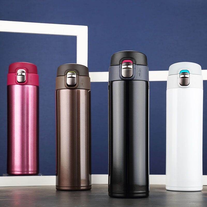 Portable Thermos Mug Coffee Cup With Lid Thermocup Seal Stainless Steel - Mubimart