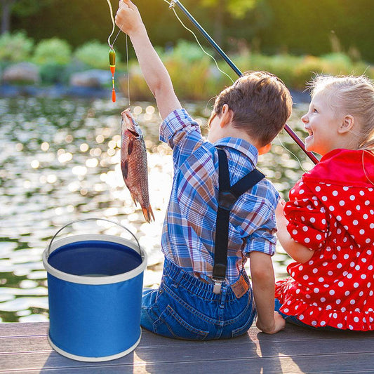 Portable Water Bucket Foldable Outdoor Travel Camping Hiking Fishing Water Storage Container Drinking Picnic Barrel - Mubimart