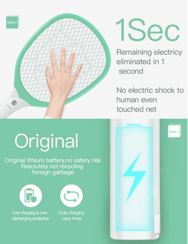 Powerful electric mosquito swatter - Mubimart