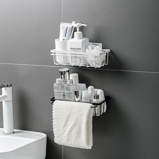 Punch-free Bathroom Wrought Iron Shelf - Mubimart