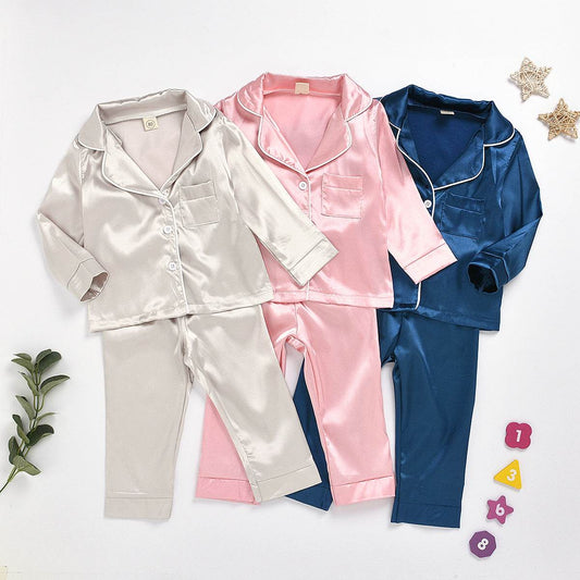 Pure Color Children's Bathrobe Casual Fashion Suit - Mubimart
