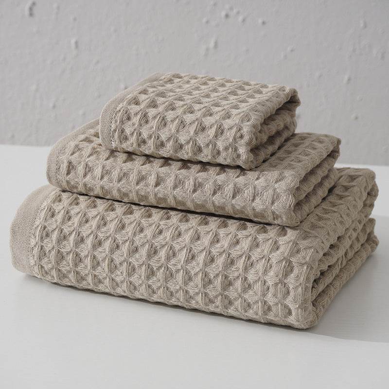 Pure Cotton Honeycomb 32 Bath Towels - Mubimart