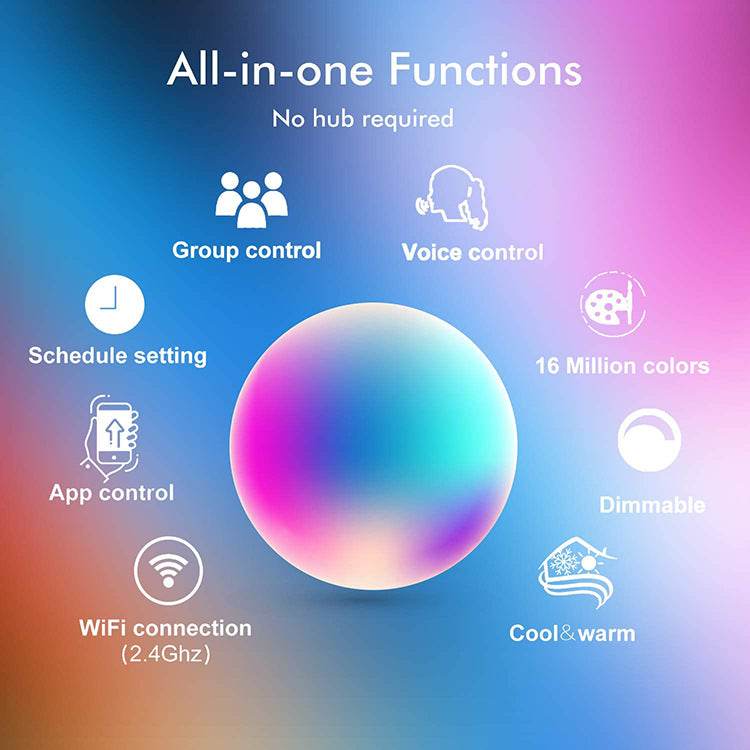 RGBCW Full Color Dimming Smart APP Bluetooth Voice Ceiling Light - Mubimart