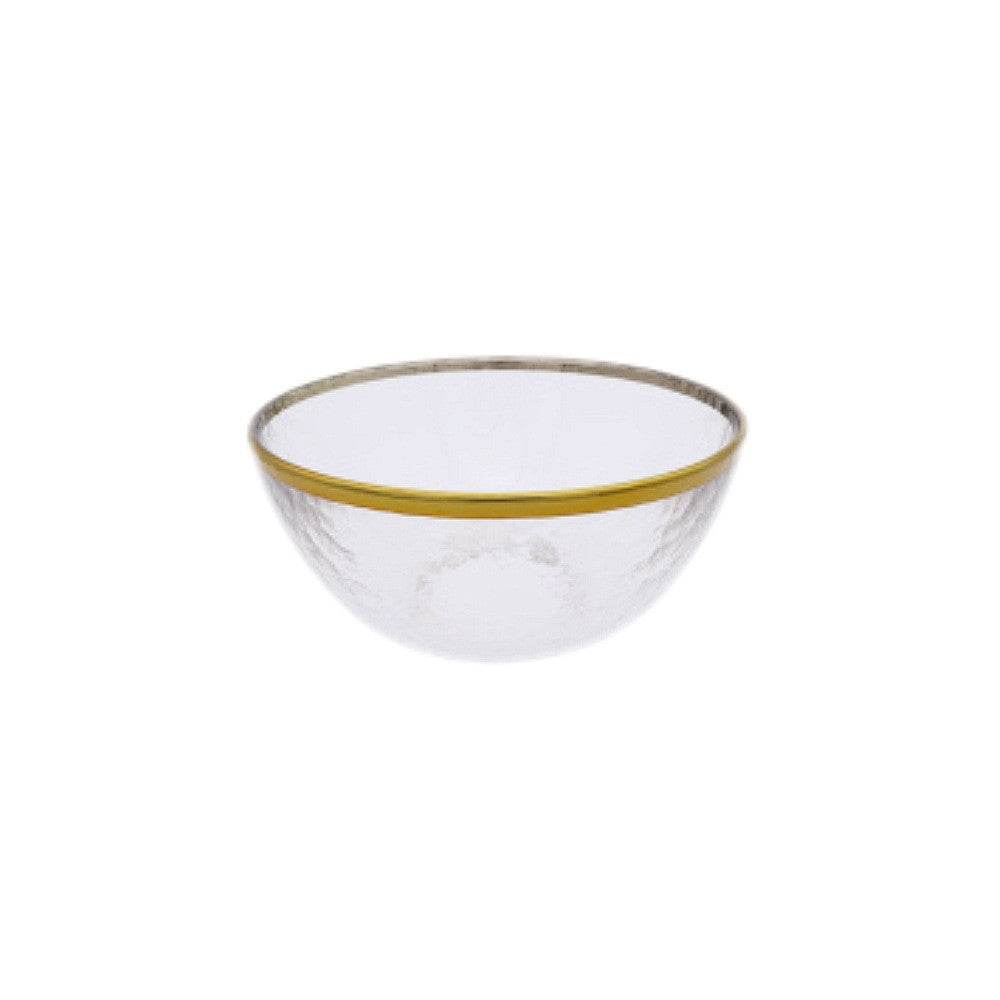 Rainbow Ion Plated Hammer Pattern Glass Plate Bowl Fruit Plate Bowl Set - Mubimart