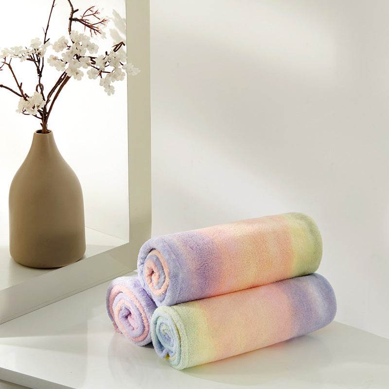 Rainbow Print Dry Hair Cap Quick Dry Towel - Mubimart