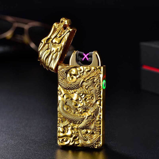 Rechargeable lighter creative metal windproof cigarette lighter - Mubimart