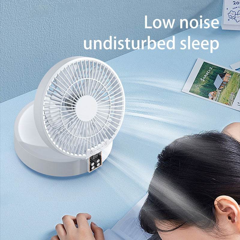Remote Control Portable Rechargeable Ceiling Usb Electric Folding Fan Night Light Air Cooler Home-appliance Home - Mubimart
