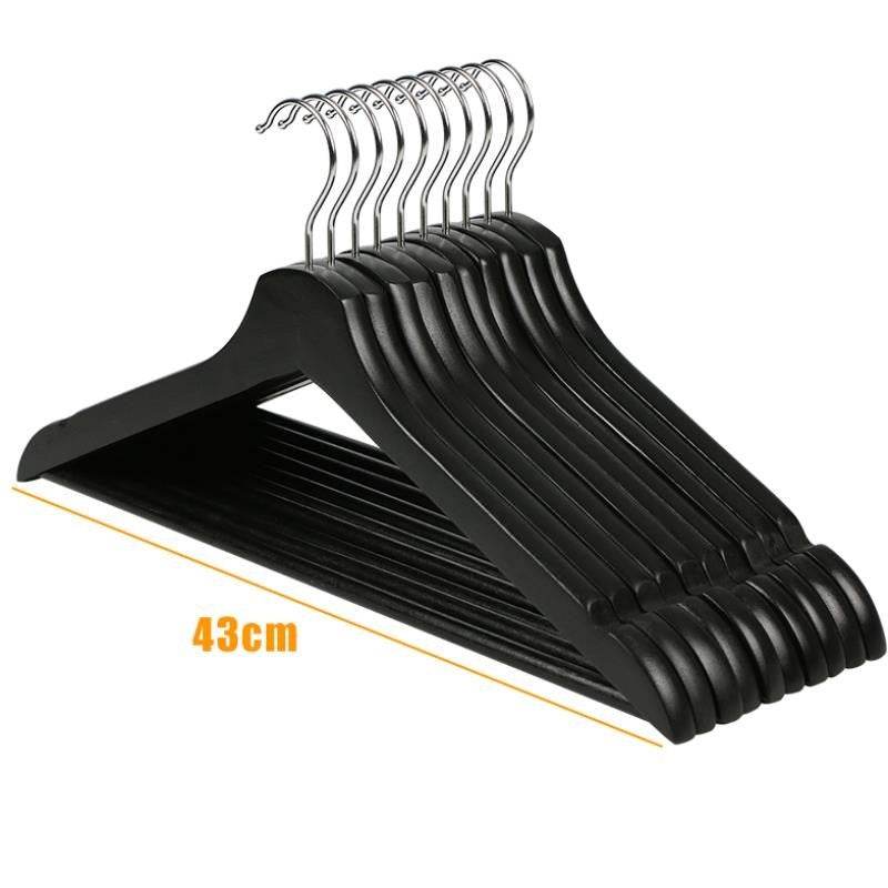 Retro solid wood hanger wooden clothing hanger - Mubimart