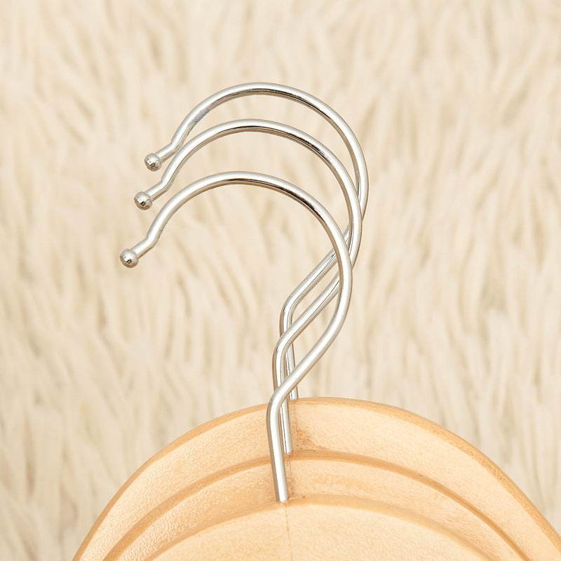 Retro solid wood hanger wooden clothing hanger - Mubimart