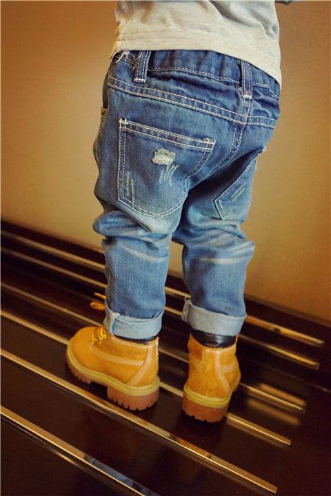 Ripped Jeans Washed Boy European Style - Mubimart