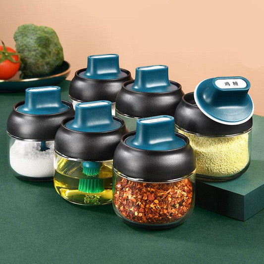 Seasoning Jar Kitchen Glass Seasoning Jar - Mubimart