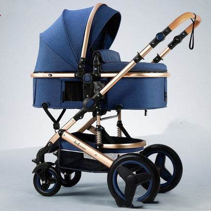 Seatable And Reclining Portable Two-way Folding Baby Trolley - Mubimart
