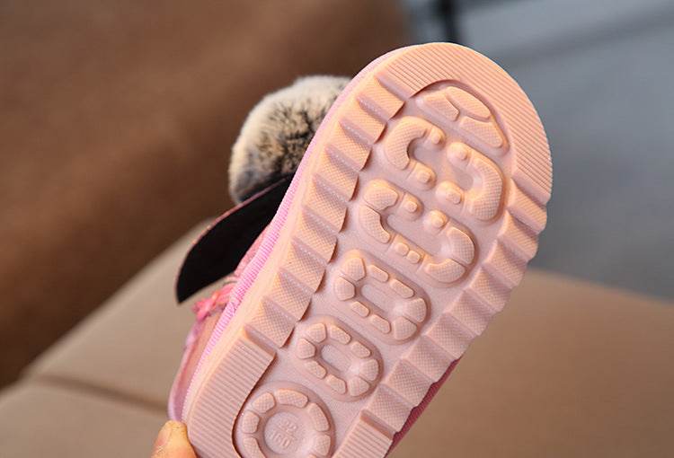 Semi-baby Non-slip Soft-soled Cotton Shoes Warm Winter Shoes - Mubimart