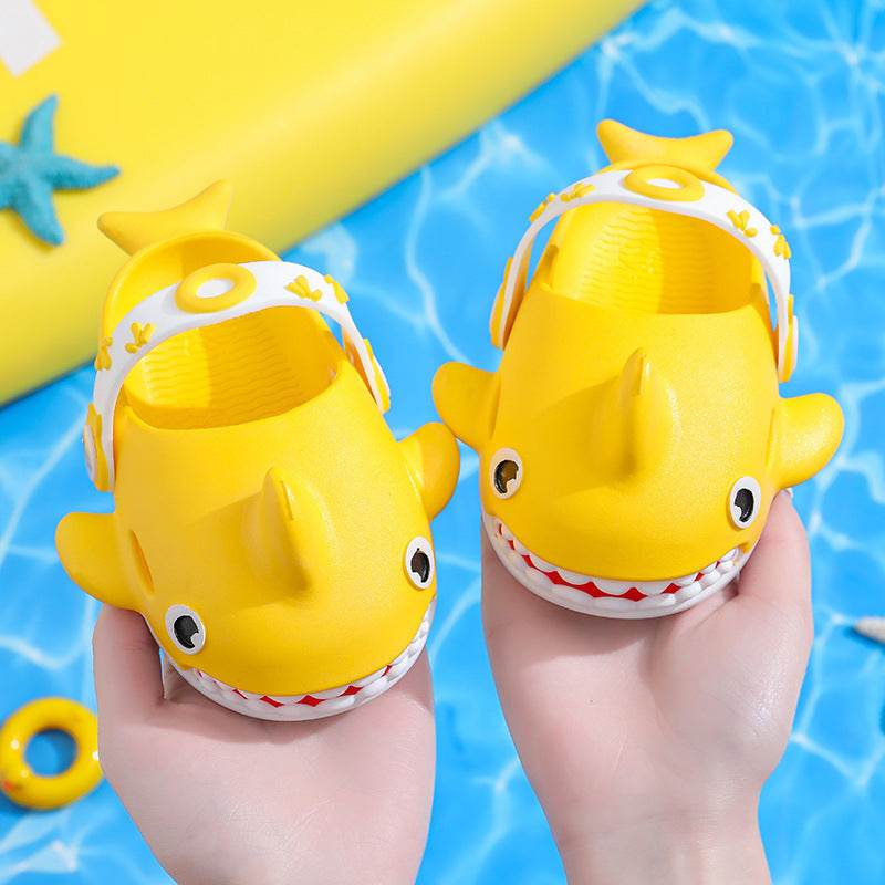 Shark Slippers For Kids Boys Girls Cute Non Slip Slides Shoes - Mubimart