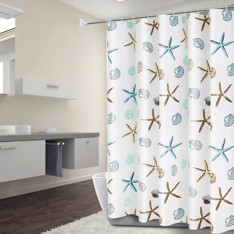 Shower Curtain Partition Curtain Door Curtain Square Shower Curtain - Mubimart