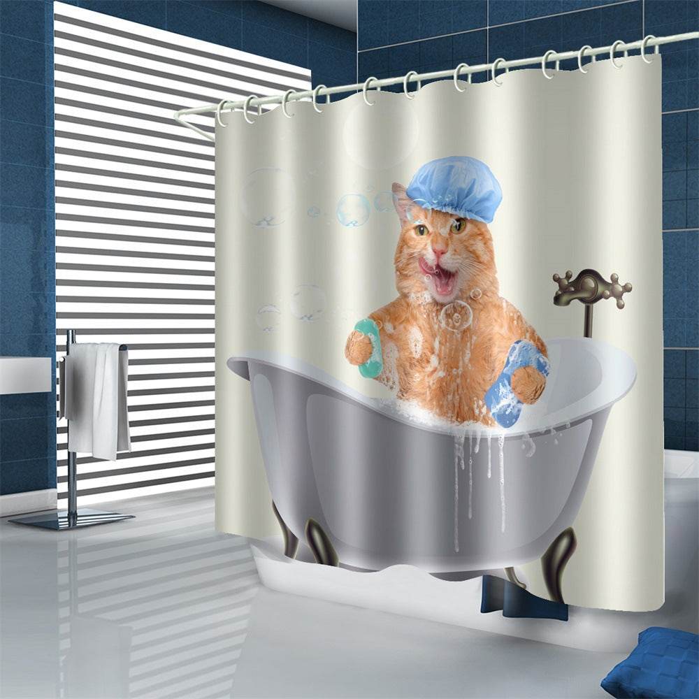 Shower curtain curtain waterproof - Mubimart
