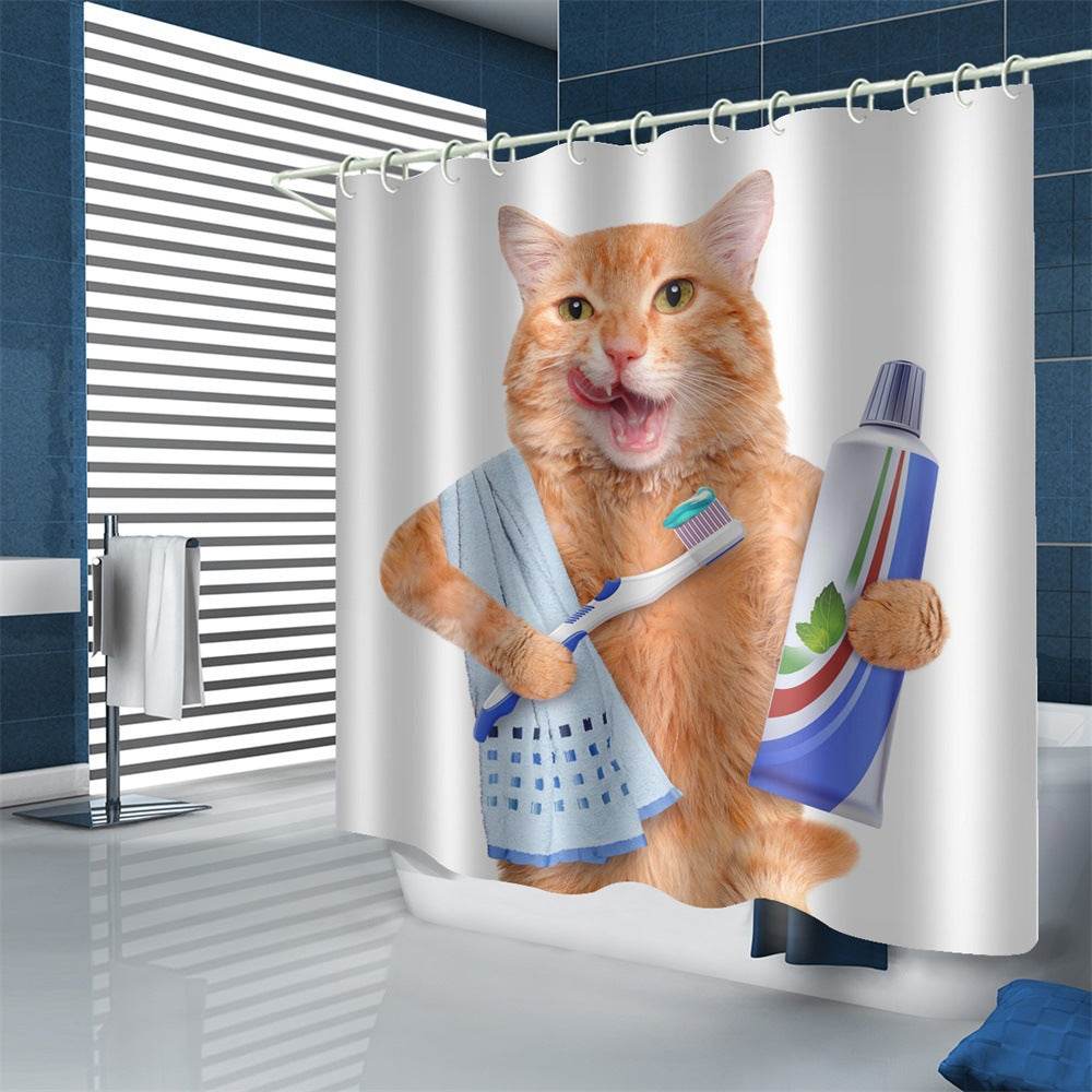 Shower curtain curtain waterproof - Mubimart